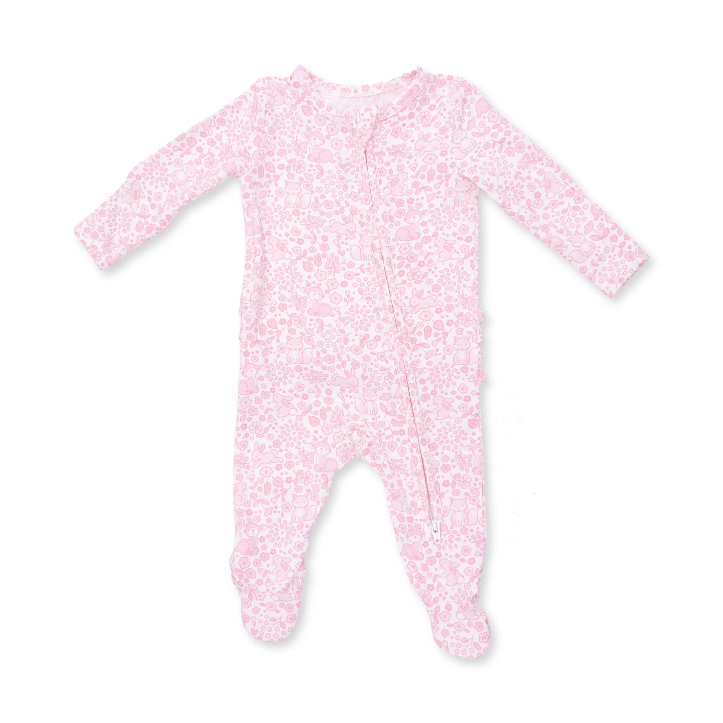 Baby Woodland 2 way Ruffle zipper footie