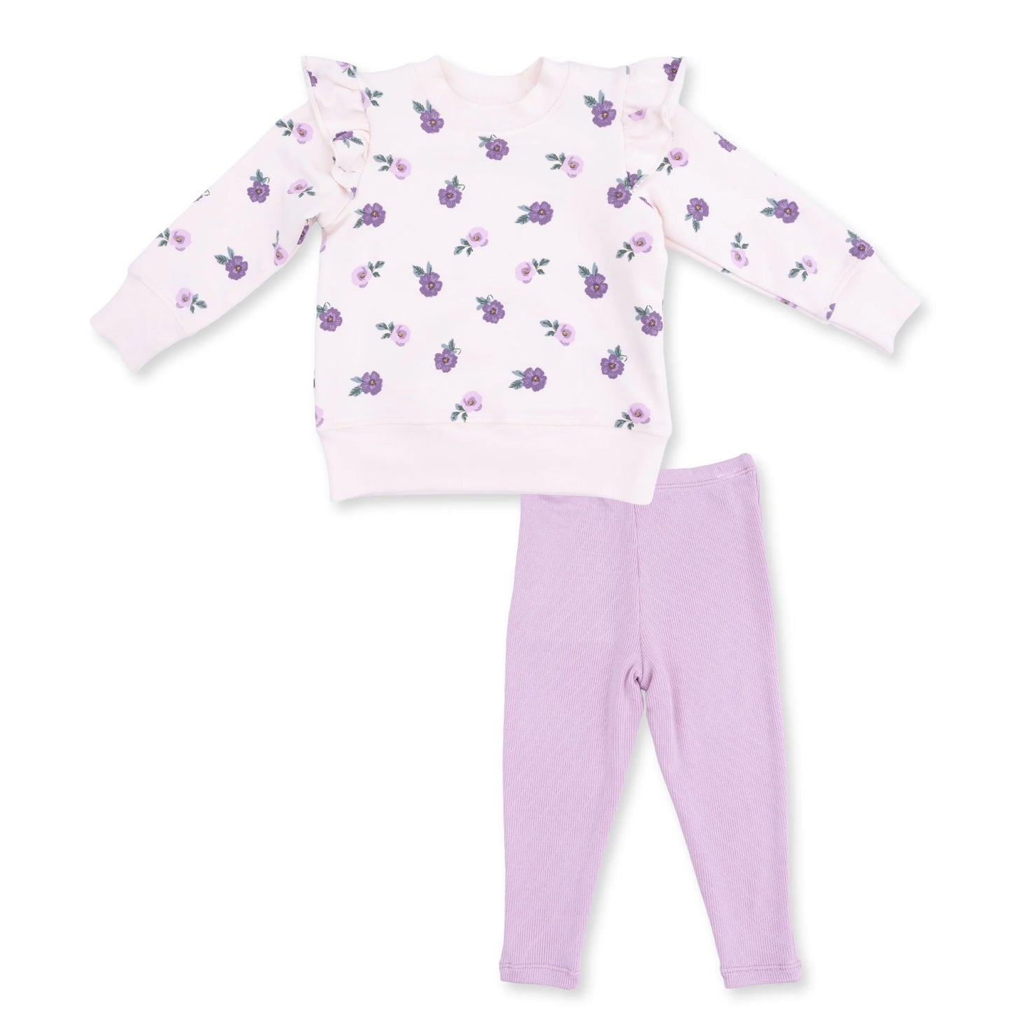 Violetta Floral- ruffle sweatshirt & legging