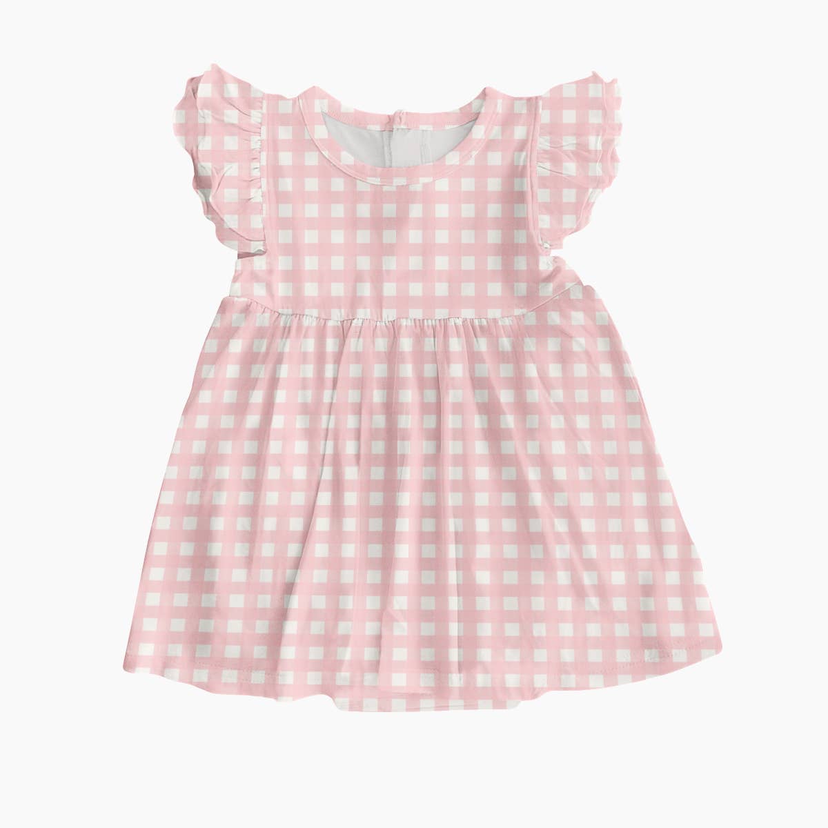 Bodysuit Dress - Pink Gingham