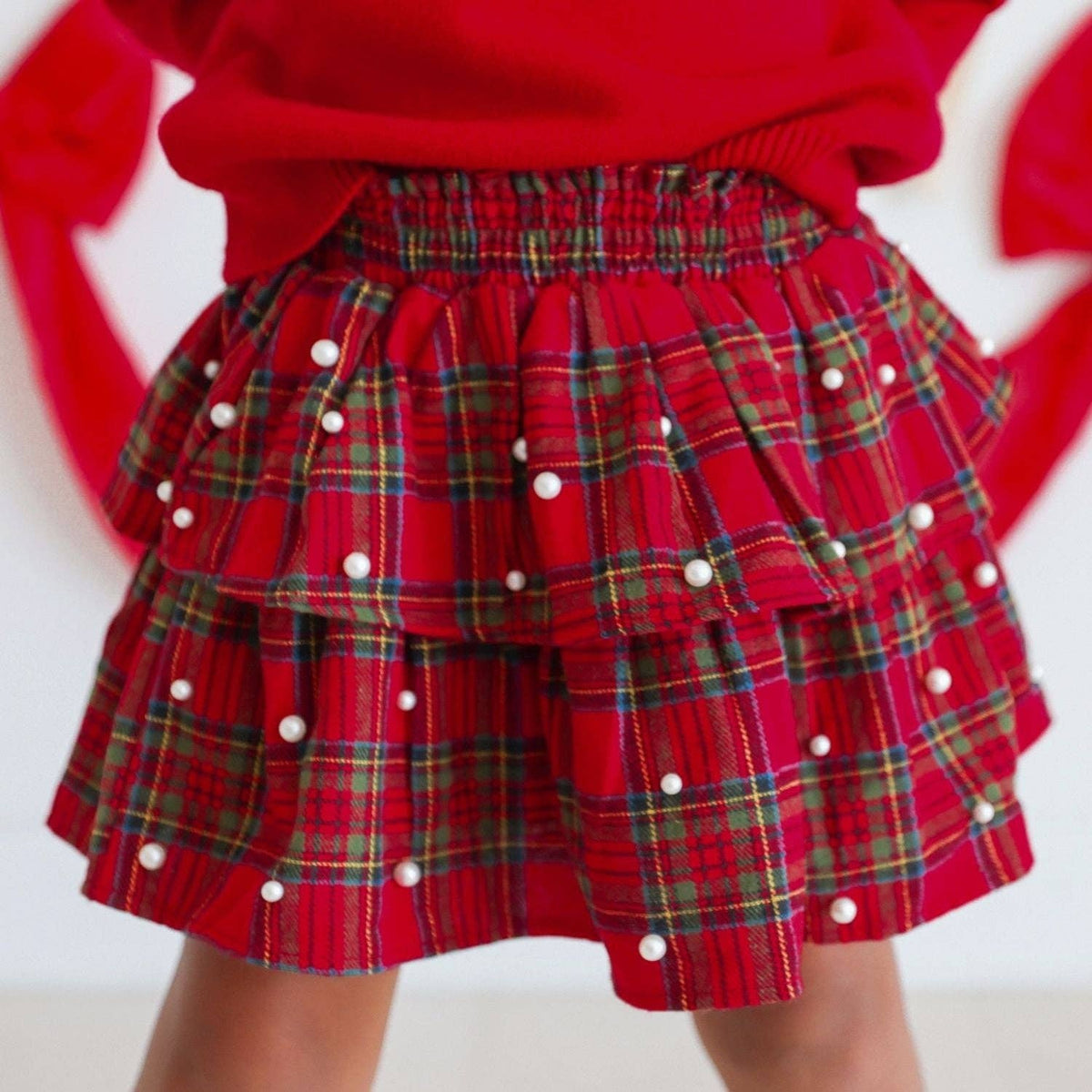 Christmas Tartan Pearl Skirt - Kids Clothing - Holiday