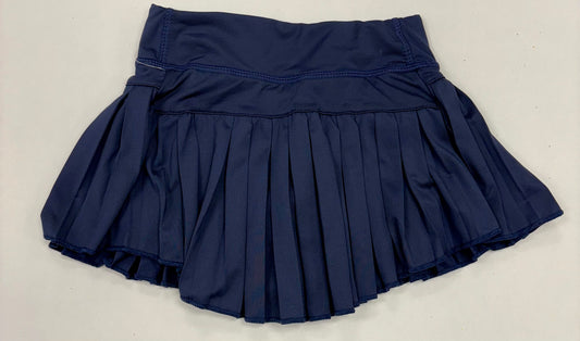 Mini Pleated Skort in Solid Navy