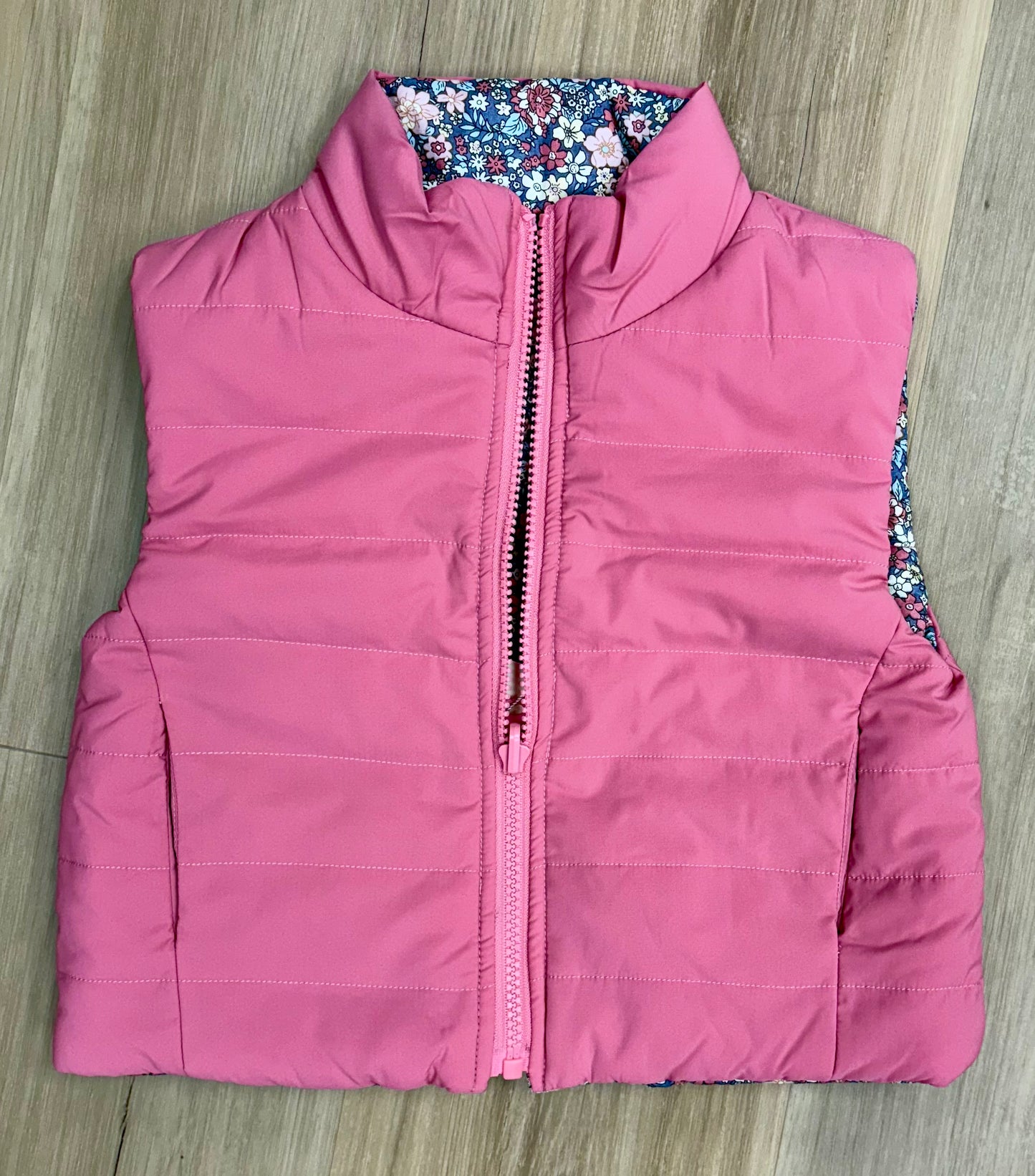 Floral Reversible Padded Gilet