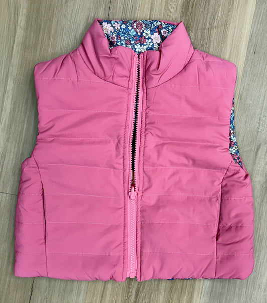 Floral Reversible Padded Gilet