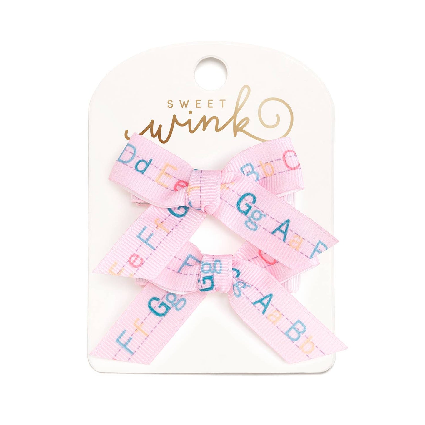 Alphabet Bows Clip Set