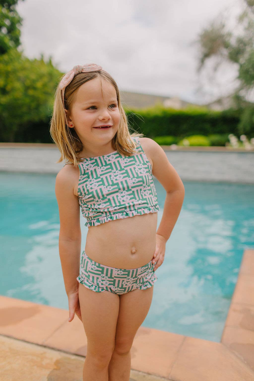 Monroe Swim in Wildflower Grid | UPF 50