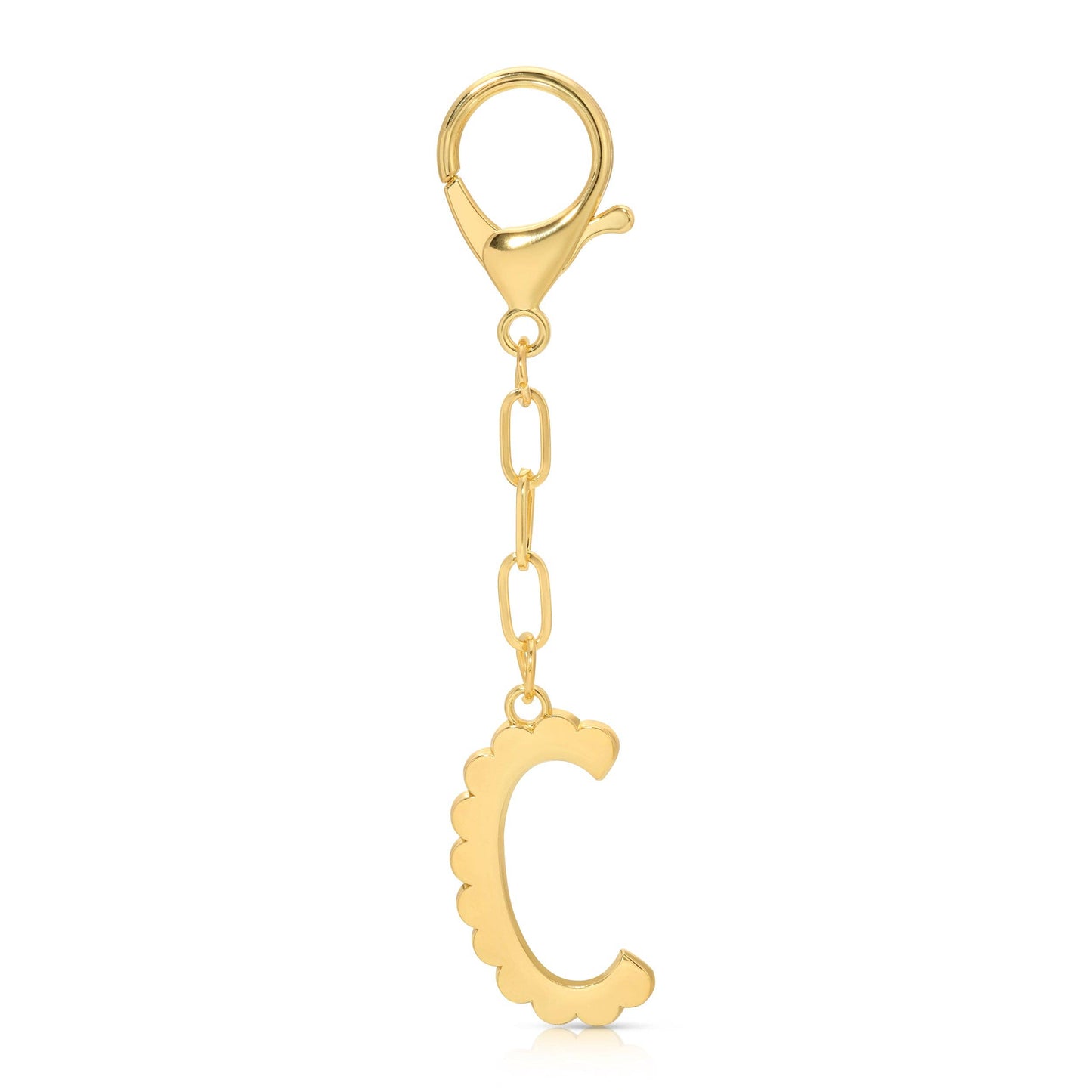 Enamel Bag Charm / Keychain - Letter - C