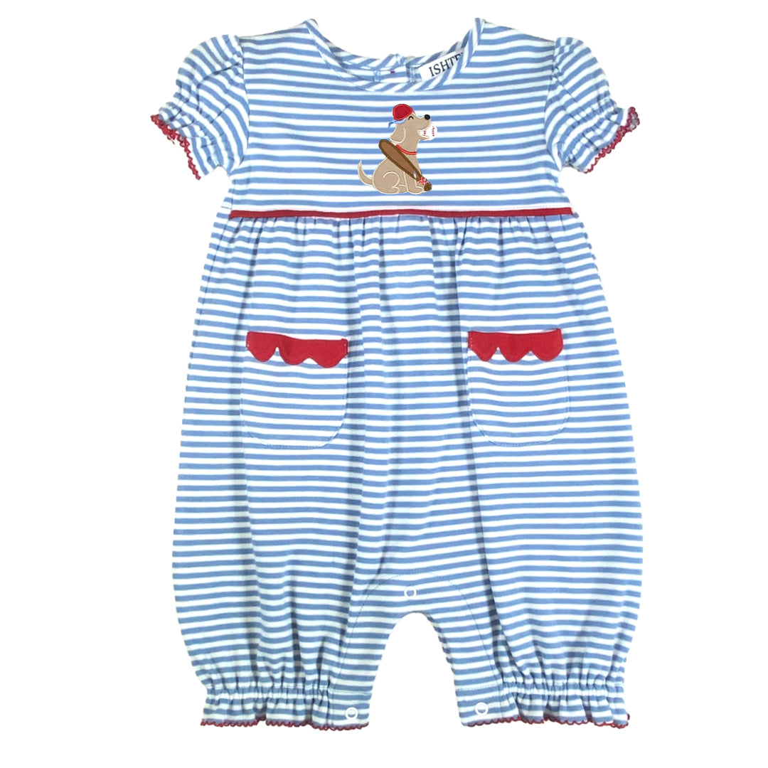 Baseball/ Softball Girl's Romper
