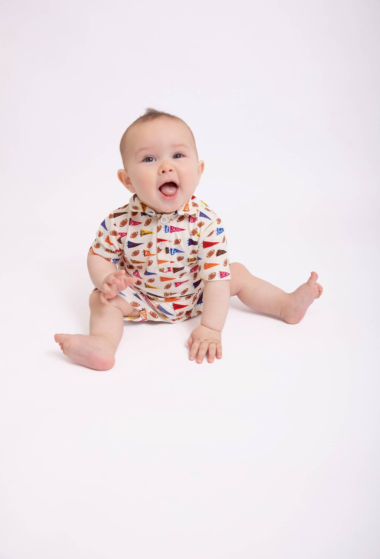 Varsity Football - SS Polo Romper