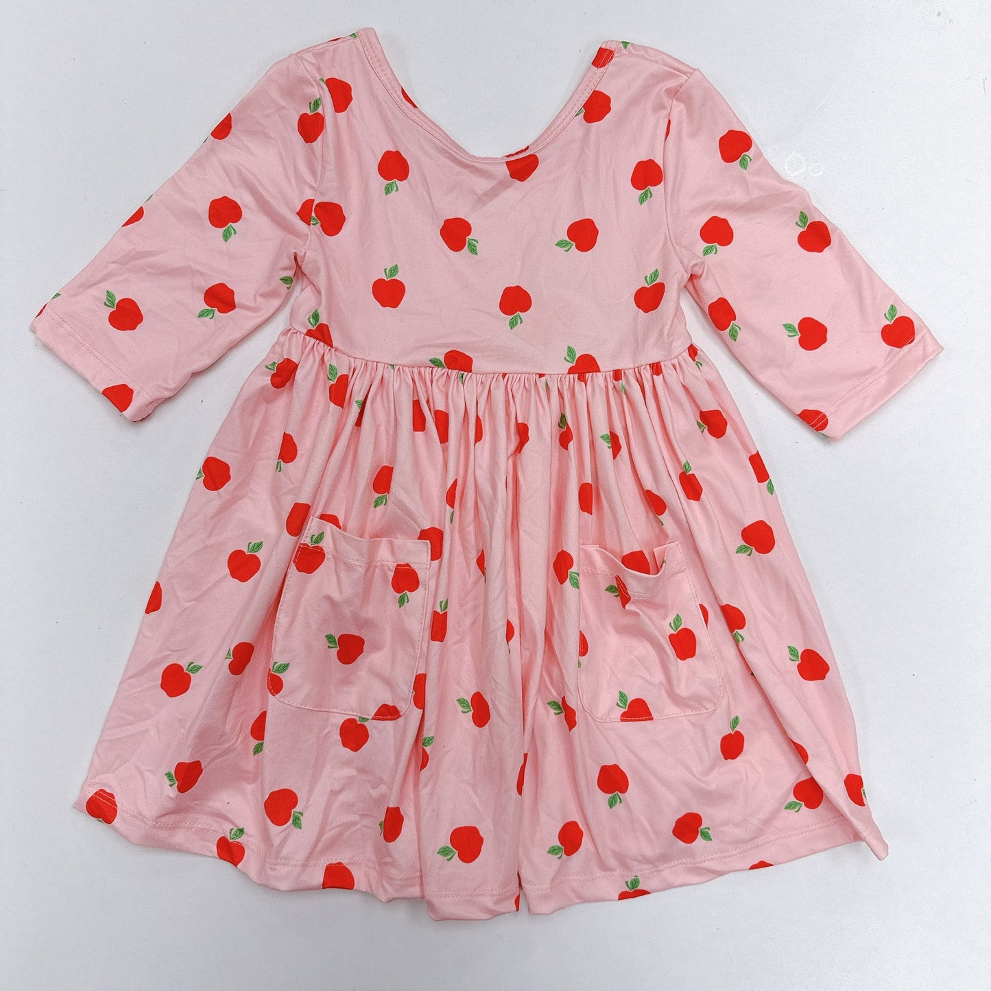 Apple a day 3/4 sleeve dress