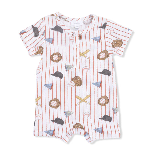 Vintage Baseball Stripe Henley Shortall