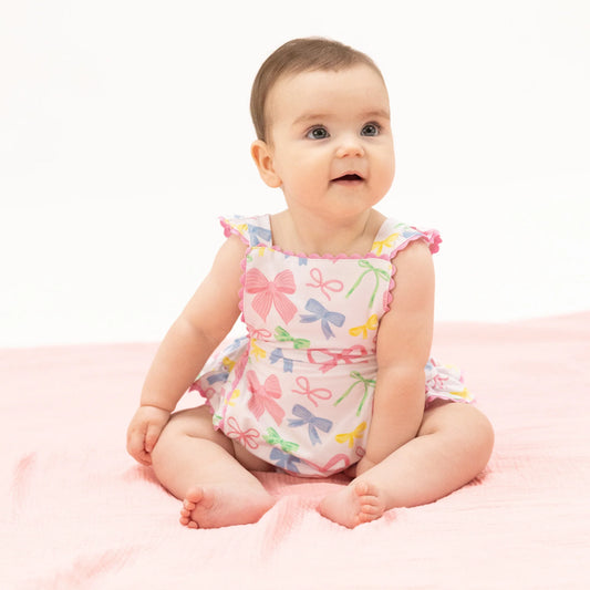 Sweet Bows Ric Rac Ruffle Sunsuit
