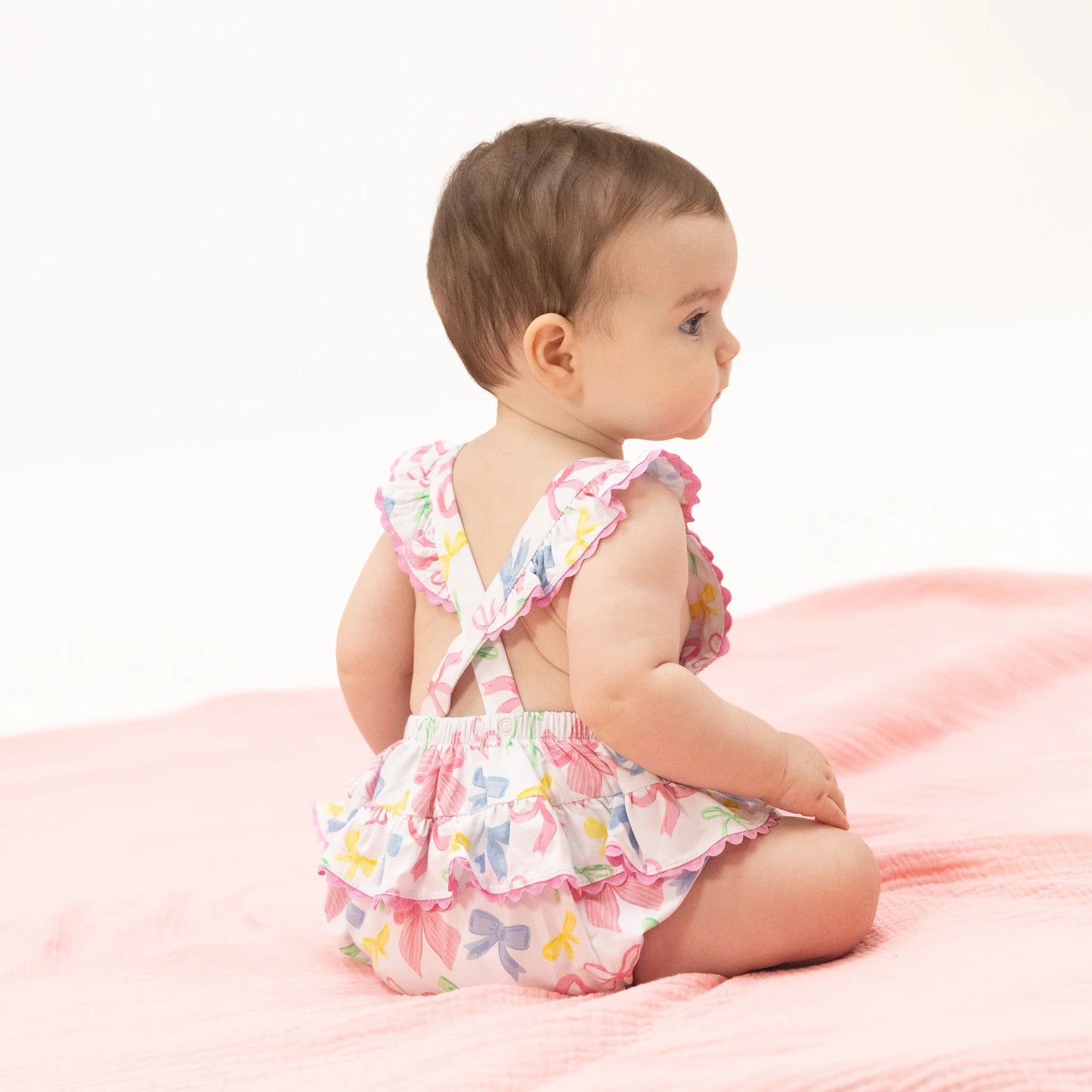 Sweet Bows Ric Rac Ruffle Sunsuit