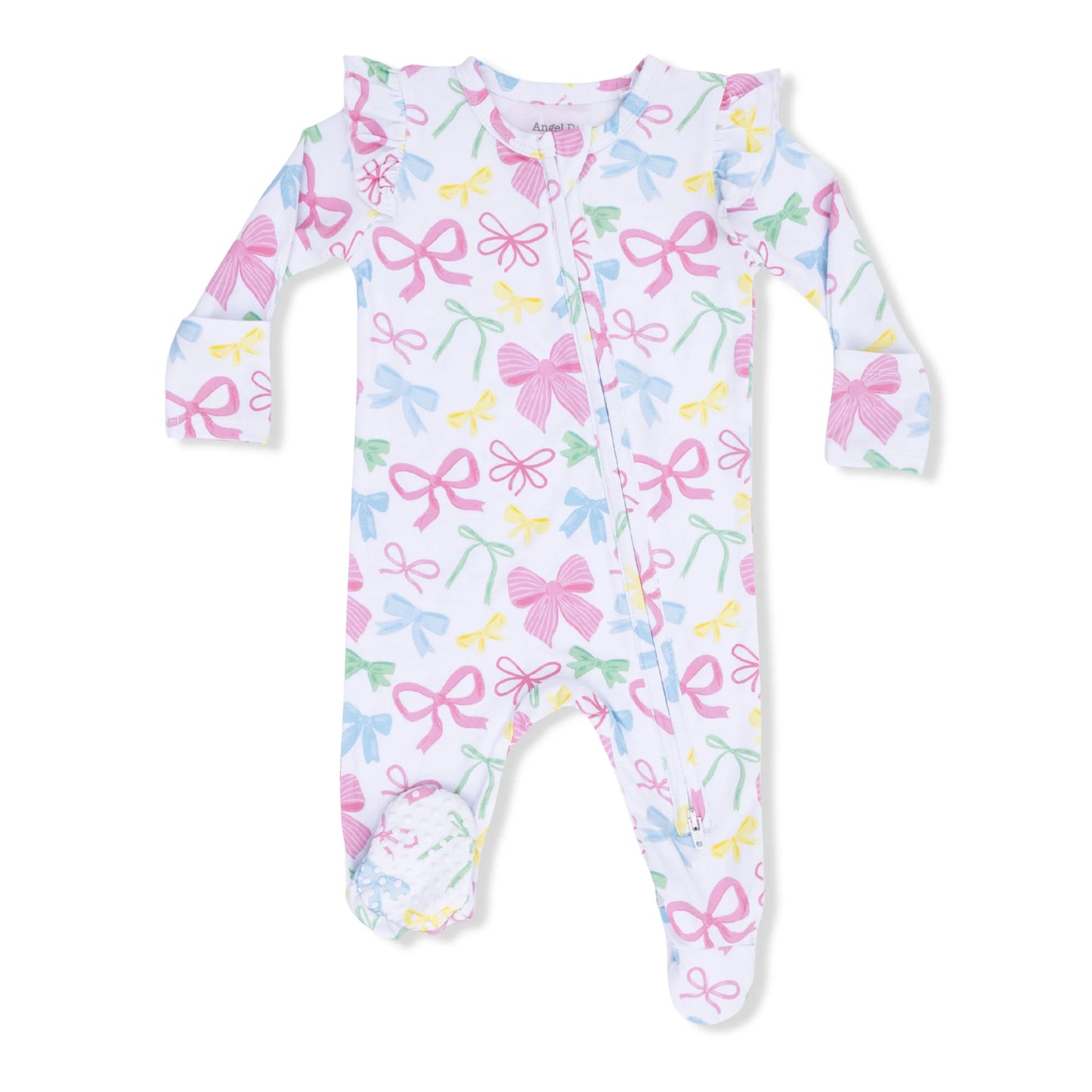 Sweet Bows 2 Way Ruffle Zipper Footie