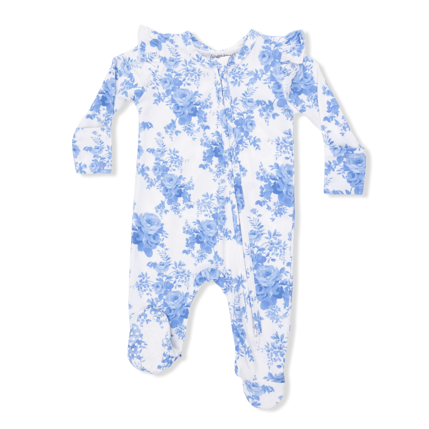 2 way ruffle footie- Dream Cottage Floral