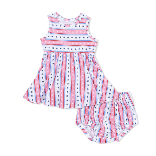 Stars & Stripes Tank Dress with Bloomer