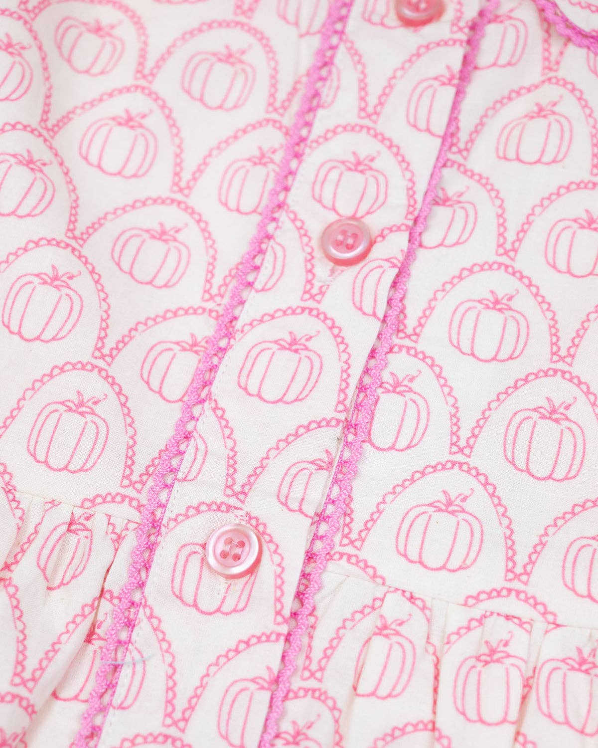 Pumpkin Scallop Print Dress
