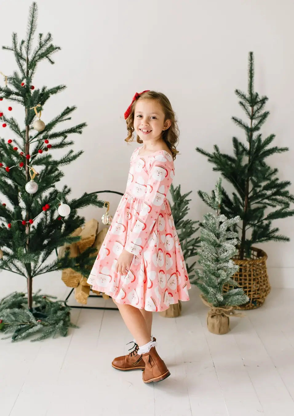 Gwendolyn Dress in Santa Cocoa | Christmas Dress