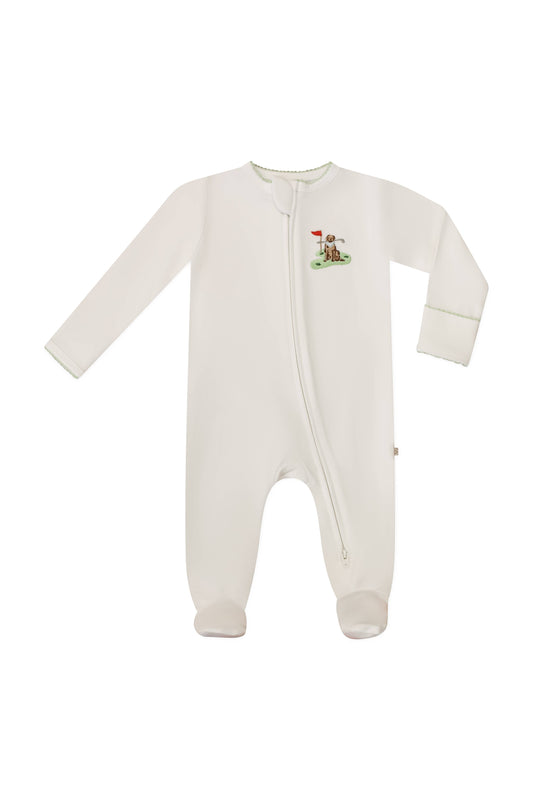 Pip Embroidered Zip Romper -Barks & Birdies