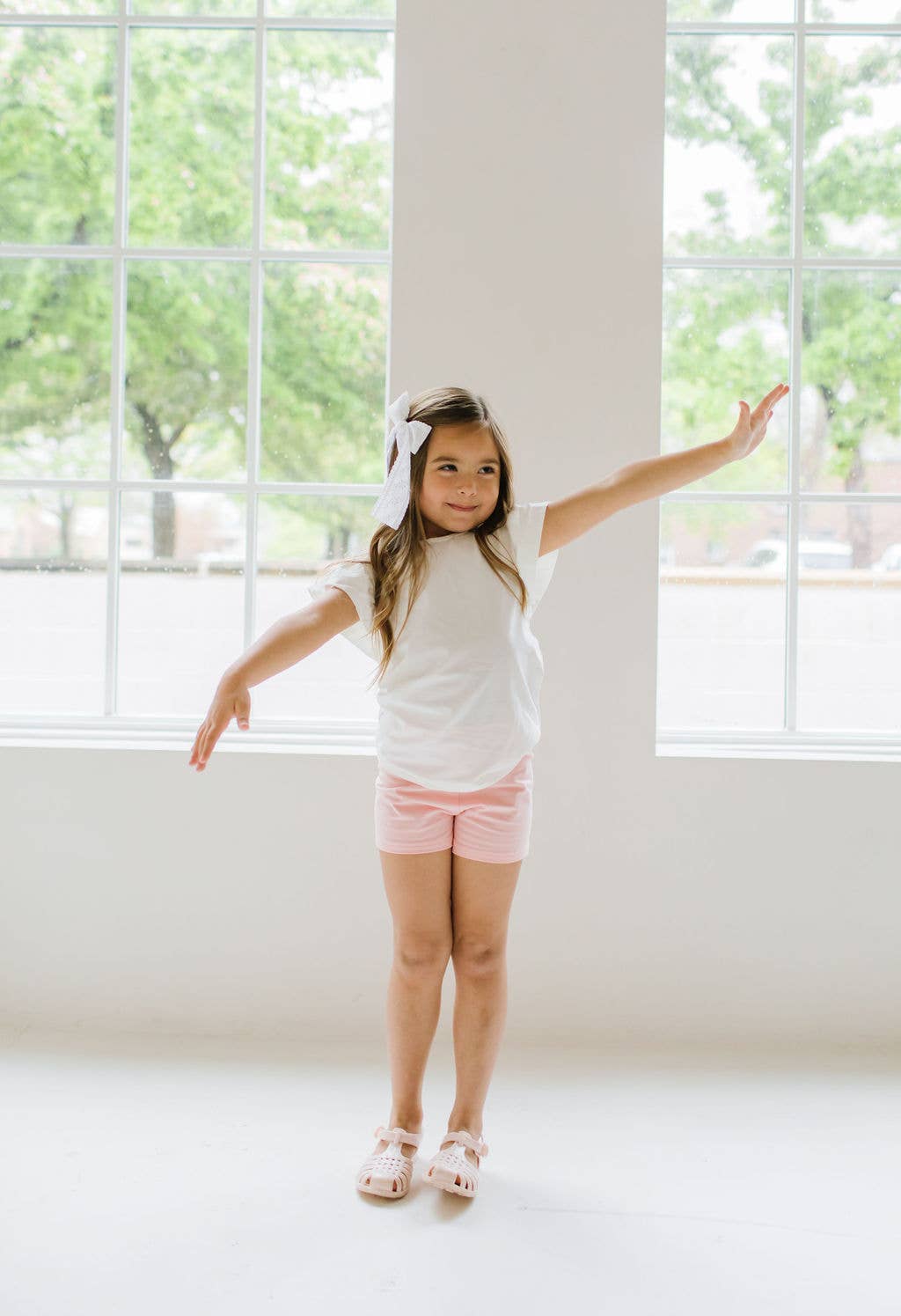 Flutter Tee in White | Summer 26 delivery | girls tshirt