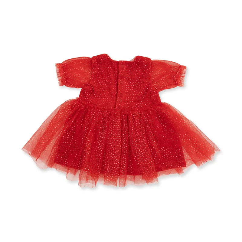 Velour Holiday red- puff sleeve dress w/ bloomer