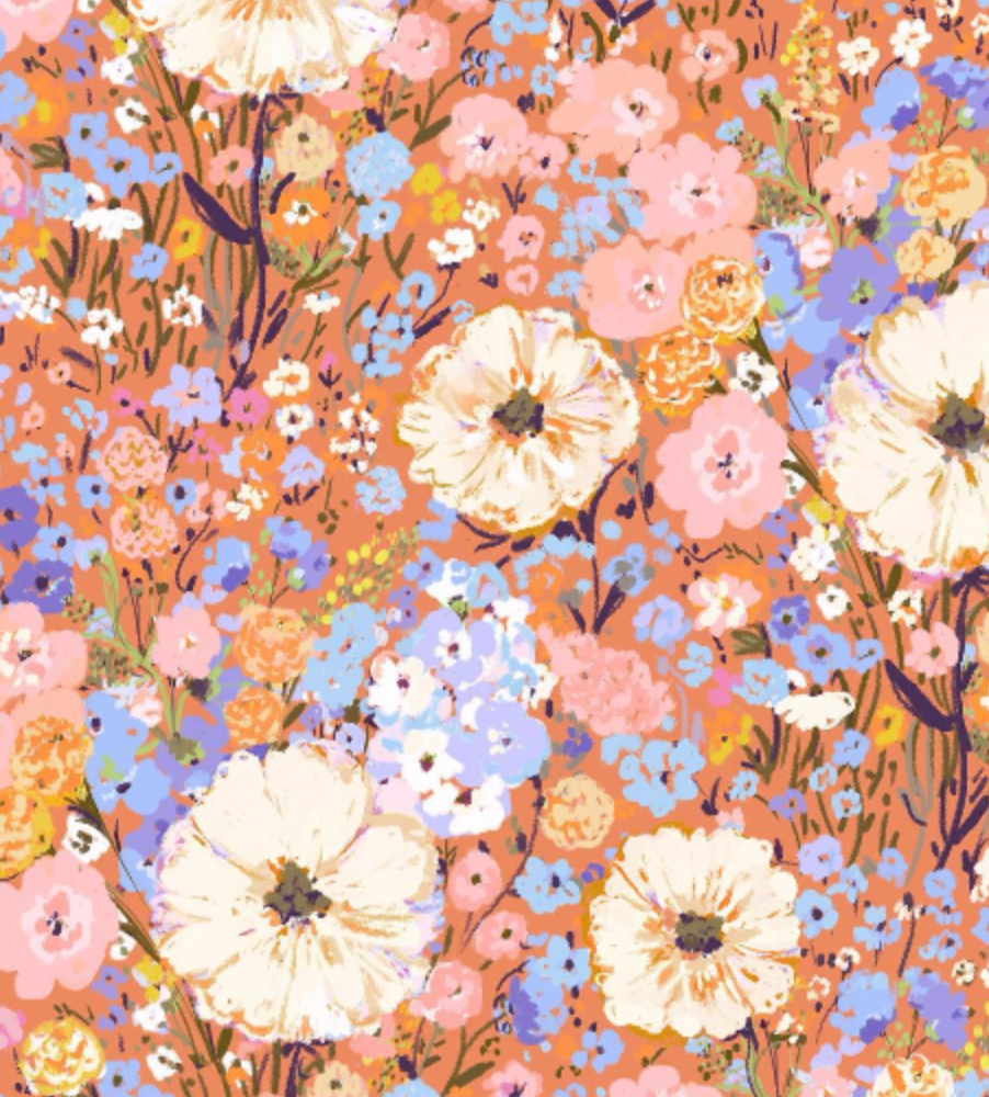 Puff Twirl Dress in Pumpkin Bouquet