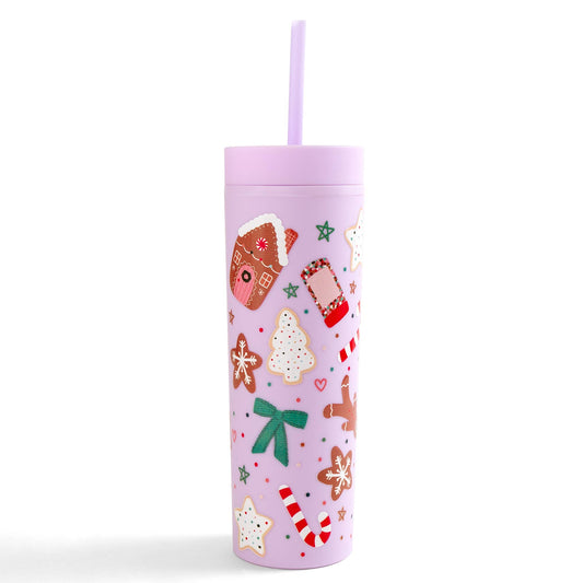 Holiday Cookies Christmas Acrylic Skinny Tumbler