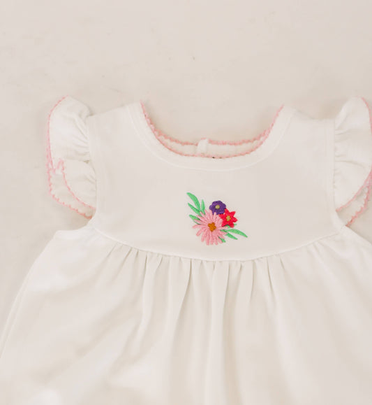 Pip Embroidered Flutter Bubble -Flower Fields