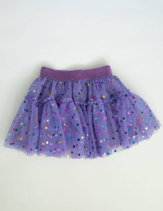 Confetti Tulle Skirt in Purple