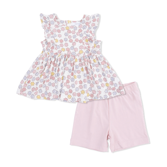 Sarah Floral Ruffle Tank and Bike Short
