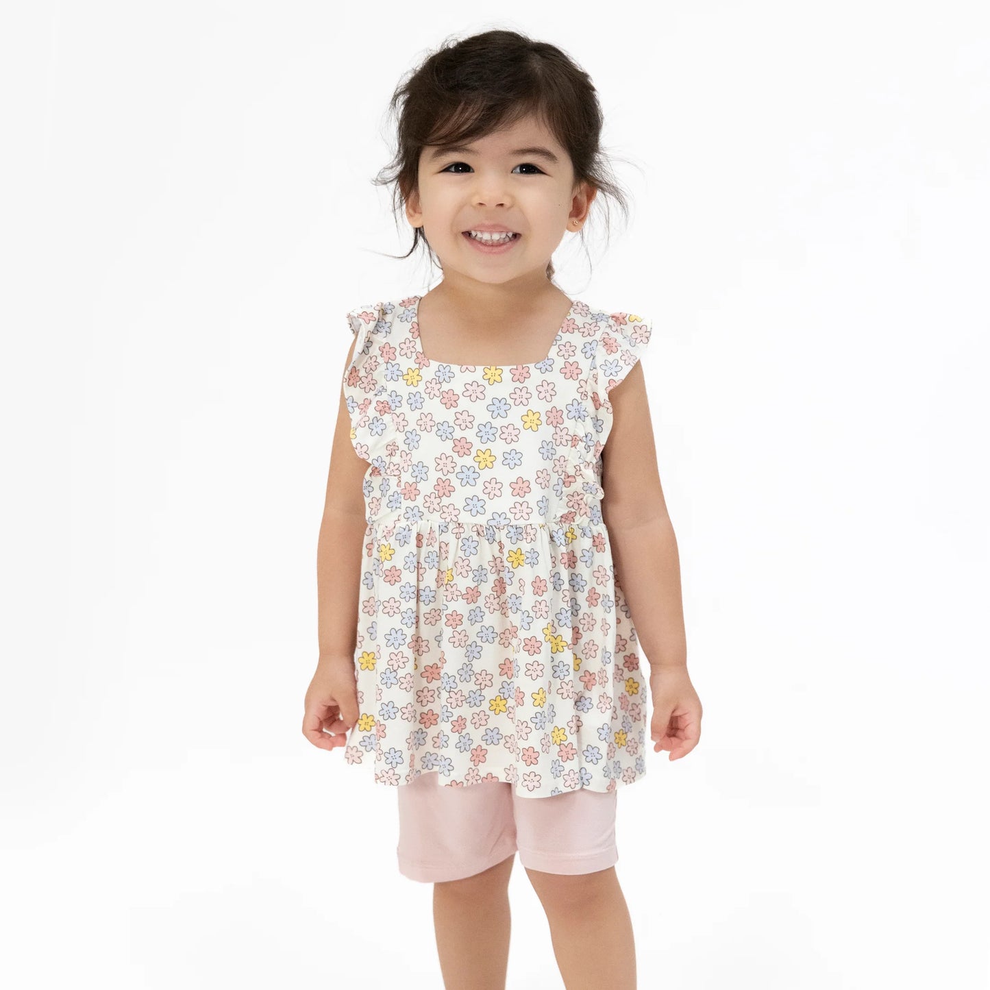 Sarah Floral Ruffle Tank and Bike Short