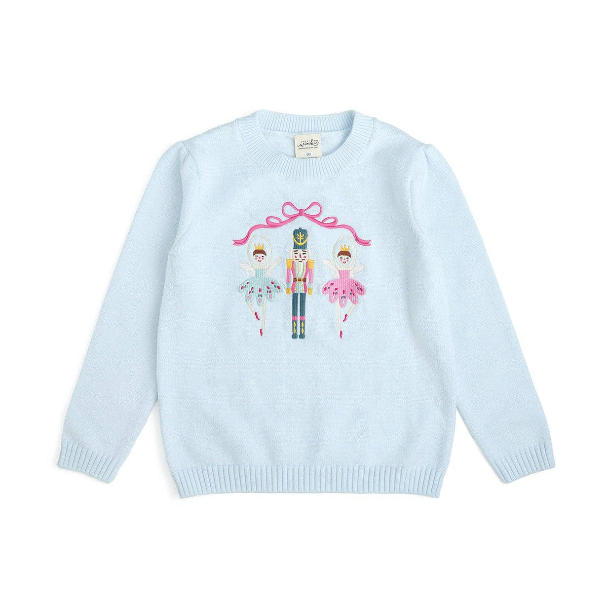 Nutcracker Embroidered Christmas Sweater - Kids Clothing