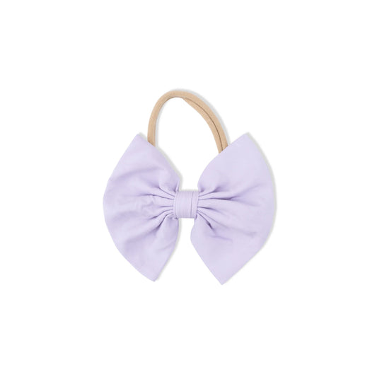 Solid Orchid petal- bow headband