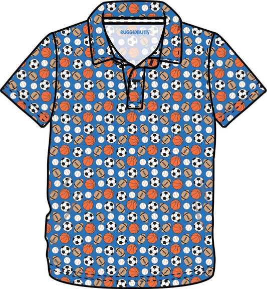 Boys All-Star Action Knit Short Sleeve Performance Polo