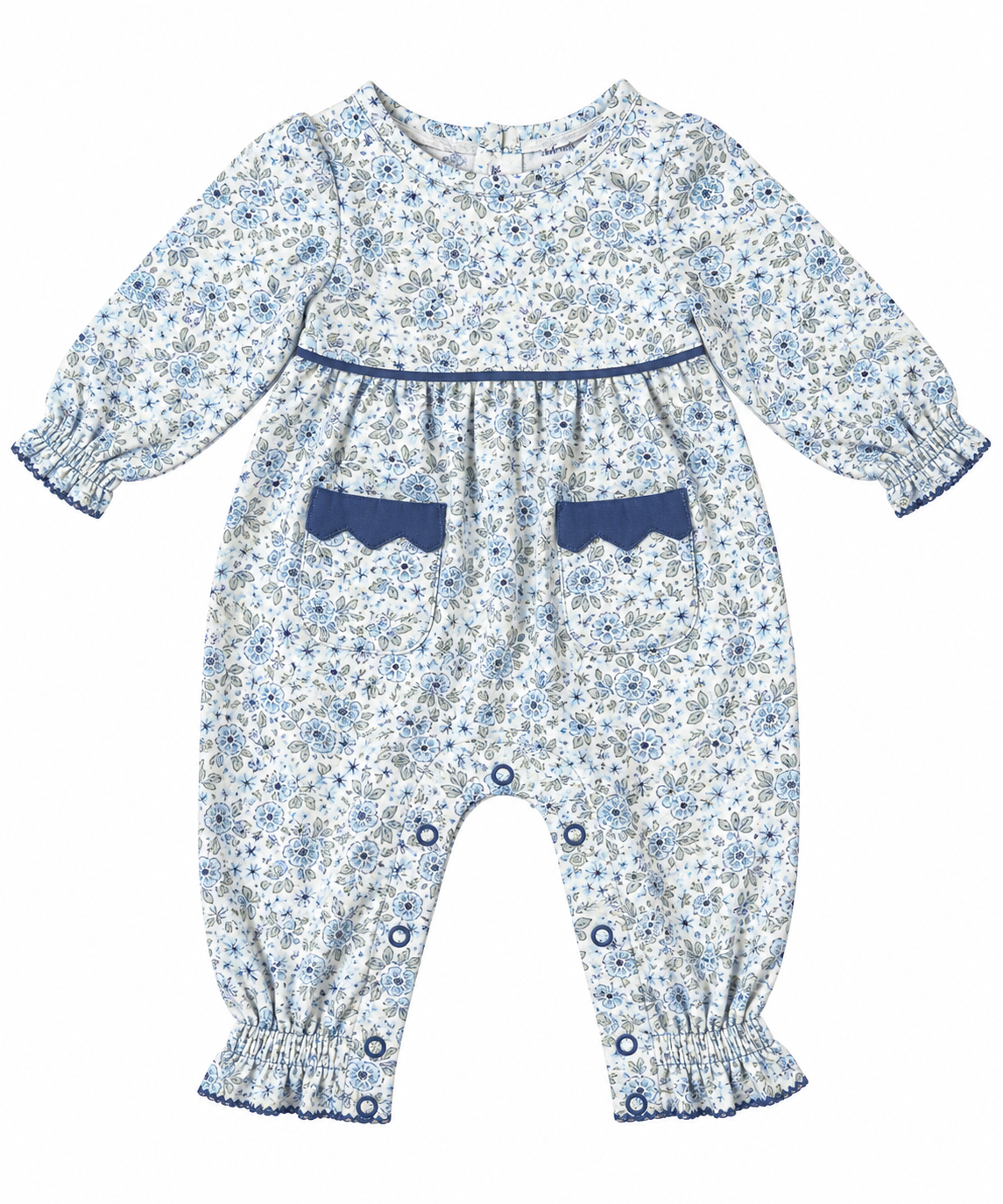 Ditsy Flower Girl's Romper