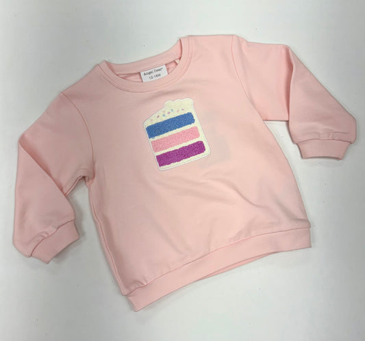Birthday Cake Oversize Sweatshirt with Applique