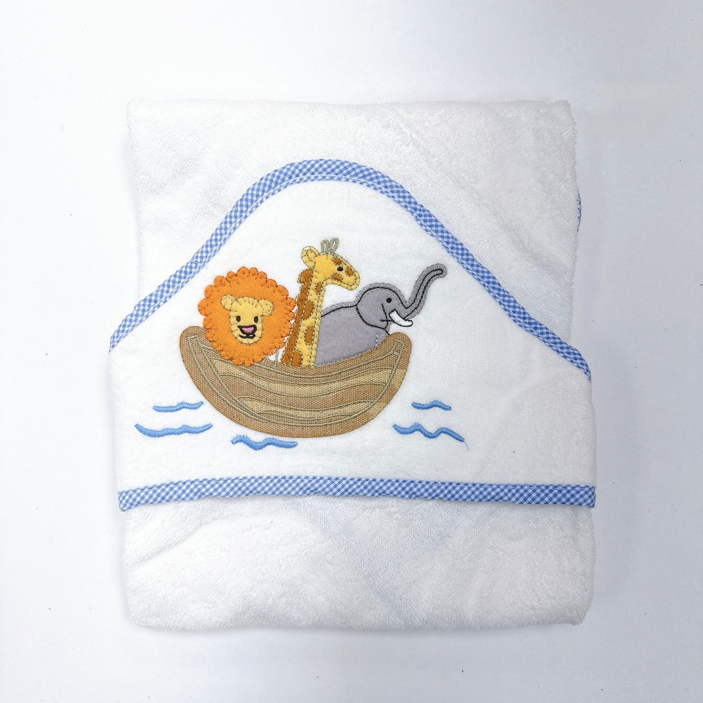 Noah's Ark Applique Hooded Towel
