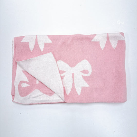 Knit Bow Blanket