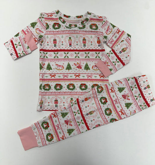Sugar Plum Fairy - Nutcracker Fair Isle - Pink Loungewear Set