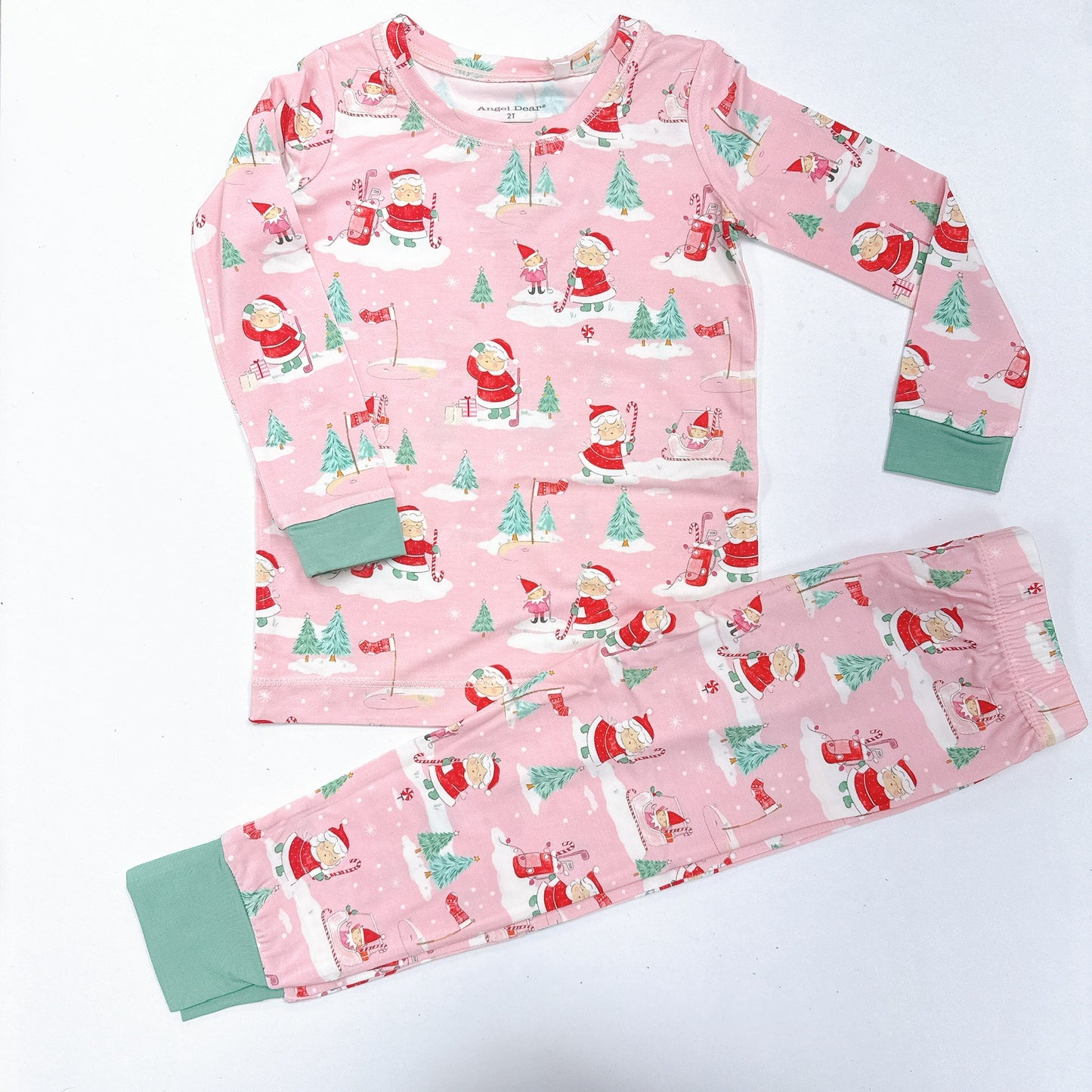 Mrs. Claus golfing long sleeve lounge set