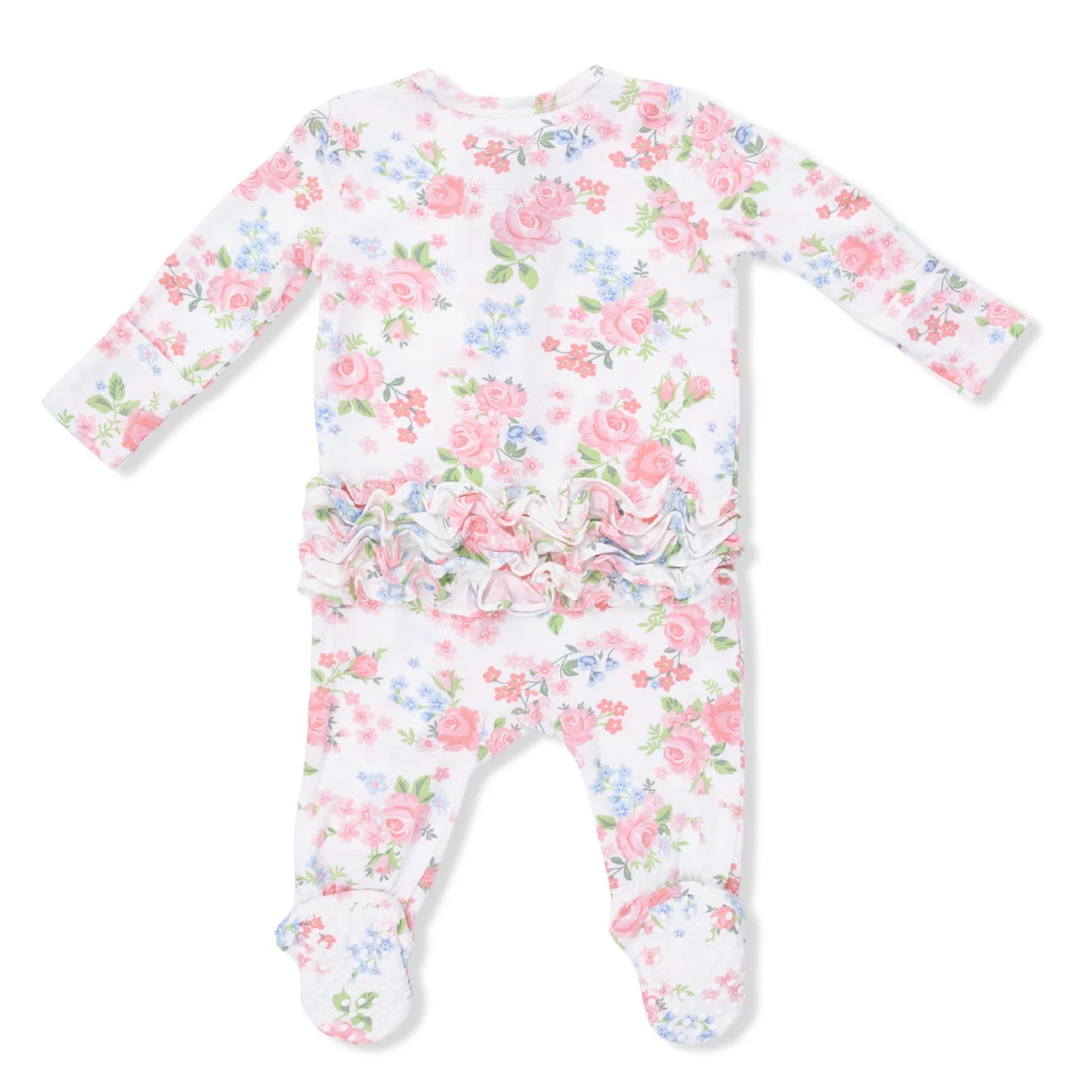 Cute Little Roses Zipper Footie