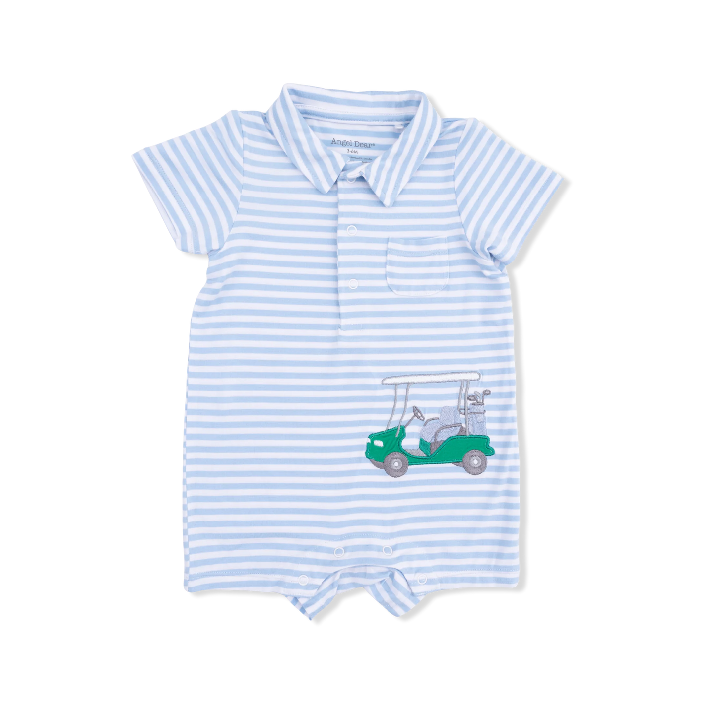 Striped Golf Polo Shortie