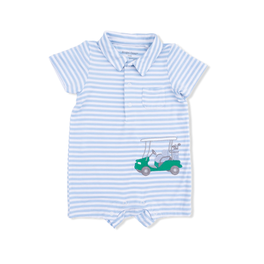 Striped Golf Polo Shortie