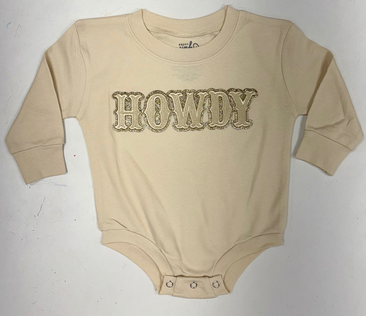 Howdy Patch Long Sleeve Romper