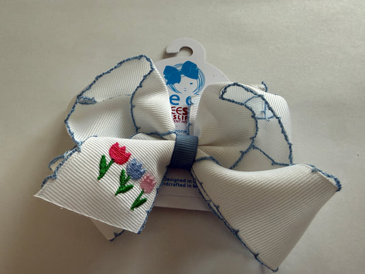 King tulip moonstitch bow
