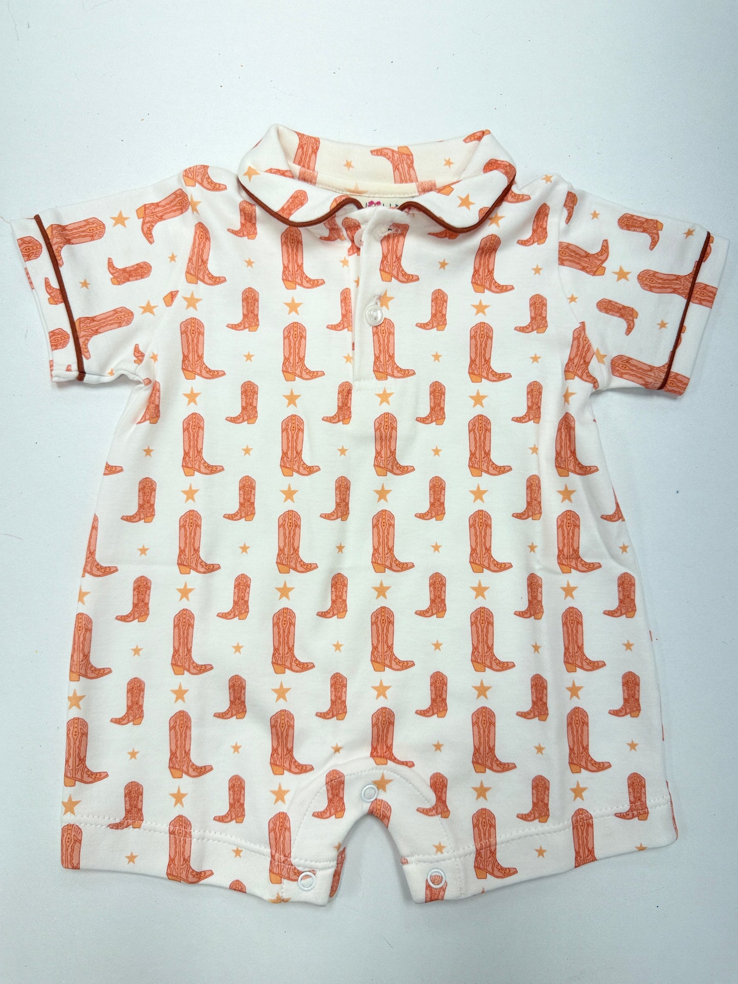 Burnt Orange Boots Harold Romper