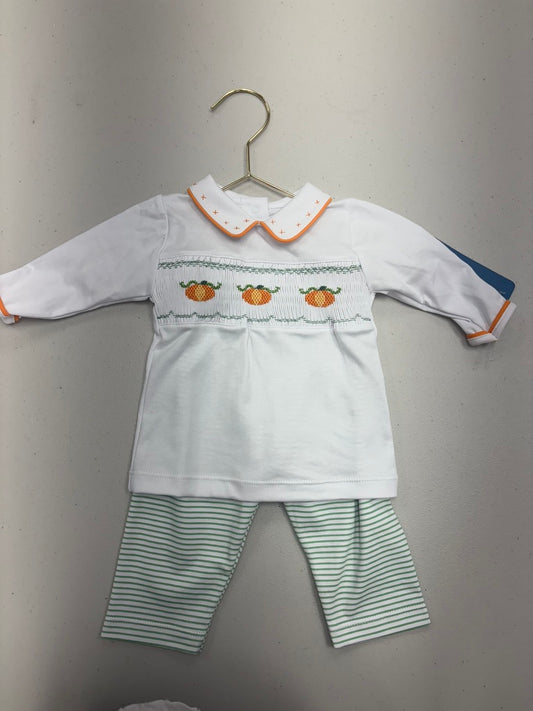 Lil' Pumpkin Classics- Smocked Boy 2pc Pant Set