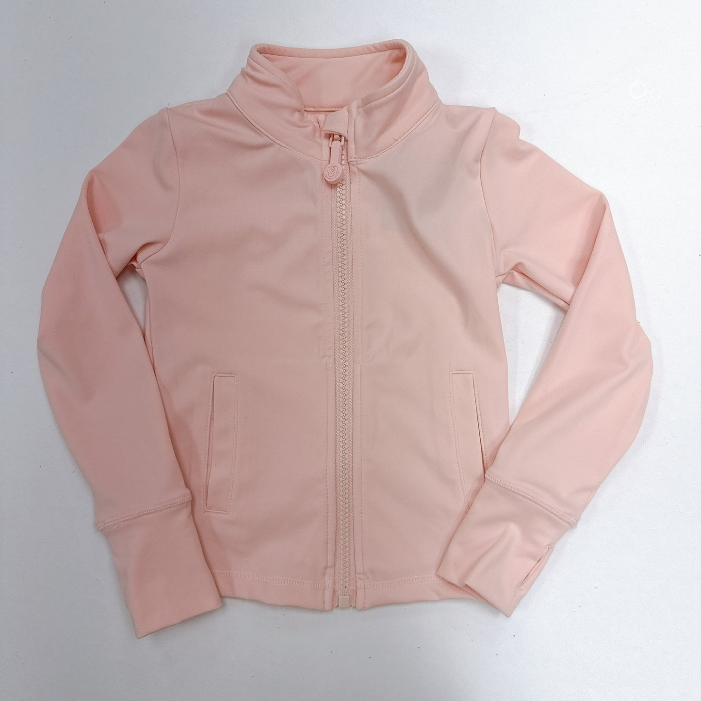 Zen Pink Full Zip Ruffle Active Jacket