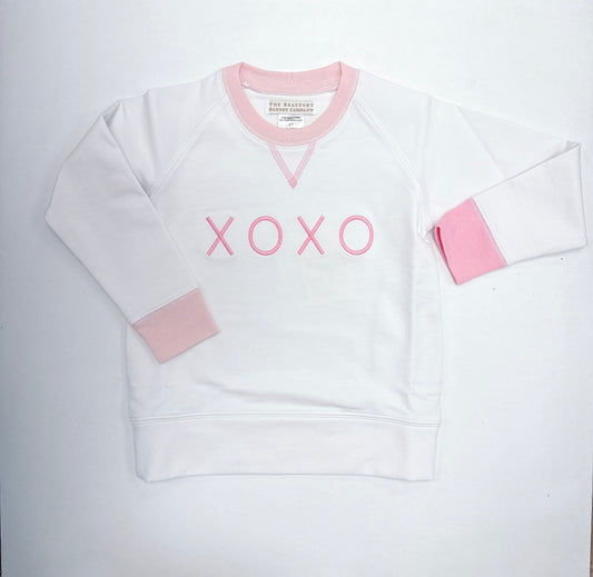 Cassidy Comfort Crewneck - Pink XOXO