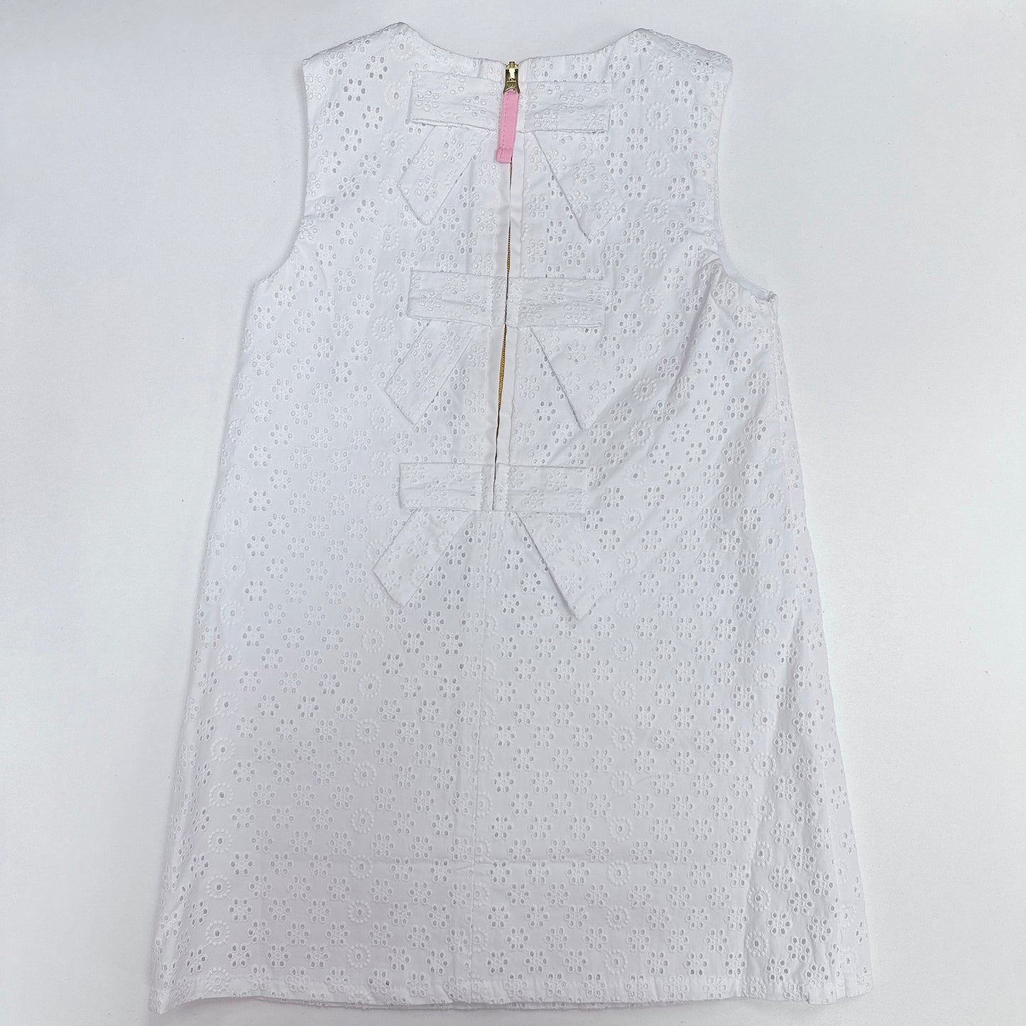 sleeveless betts bow dress-eyelet