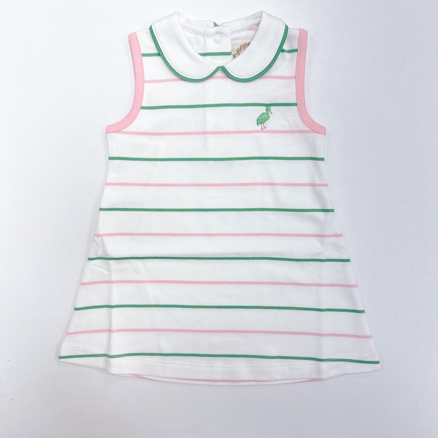 Maude's Sleeveless Peter Pan Collar Dress - Tradd Street Stripe